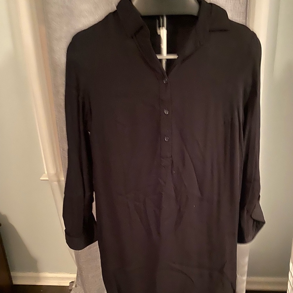 womens black shirt dress
